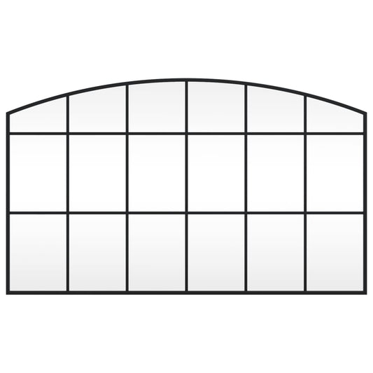 Wall Mirror Black Arch Iron