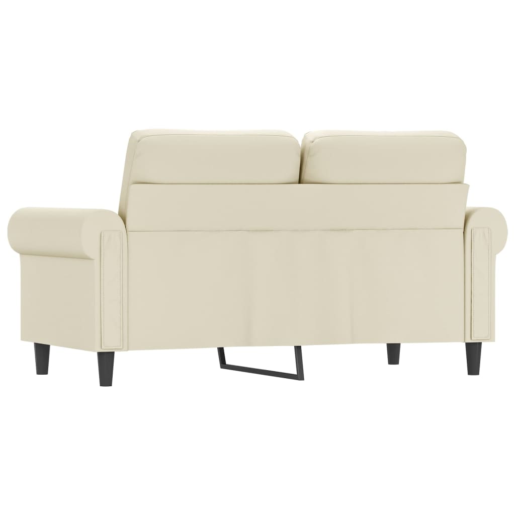 2-Seater Sofa Cream 120 cm Faux Leather