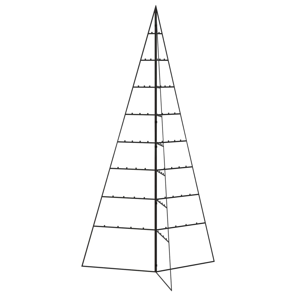 Metal Christmas Tree for Decoration Black 180 cm