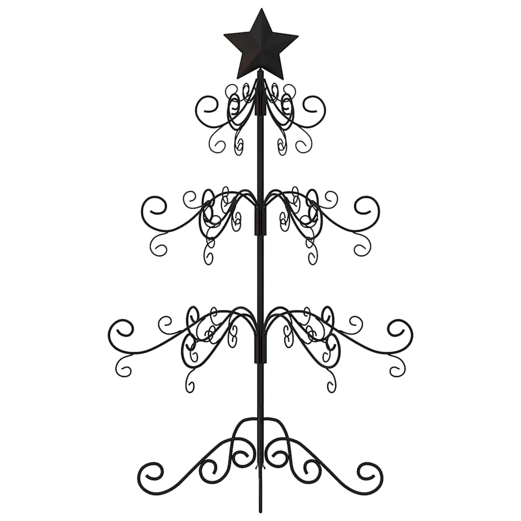 Metal Christmas Tree for Decoration Black 90 cm