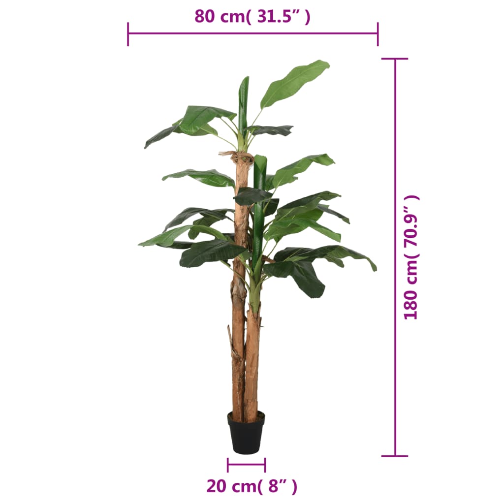Artificial Banana Tree 19 Leaves 180 cm Green