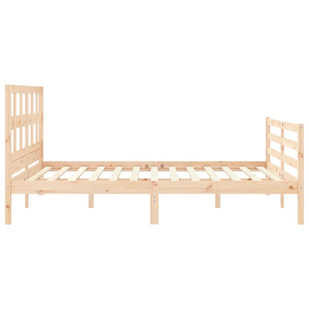 Bed Frame without Mattress 160x200 cm Solid Wood