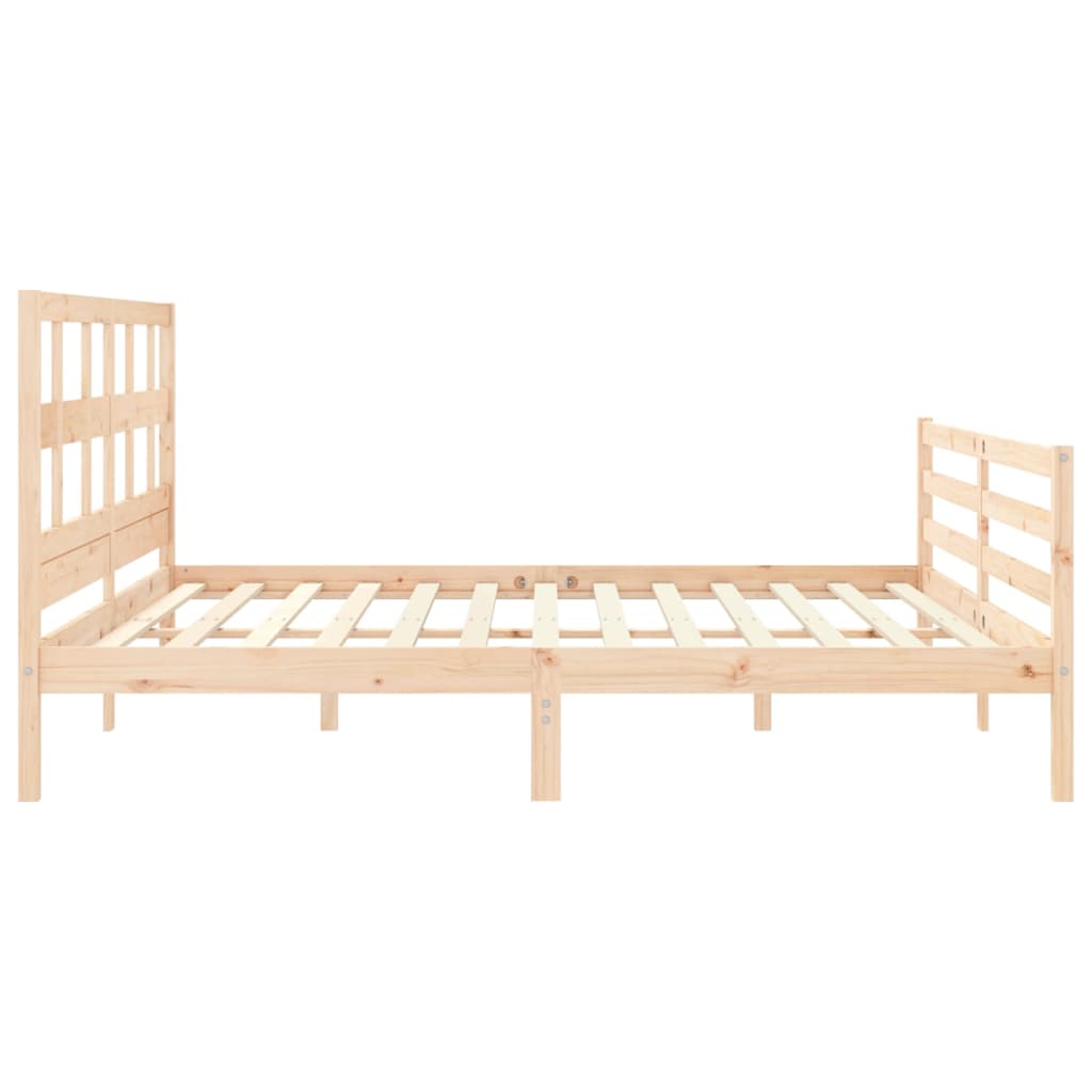 Bed Frame without Mattress 200x200 cm Solid Wood