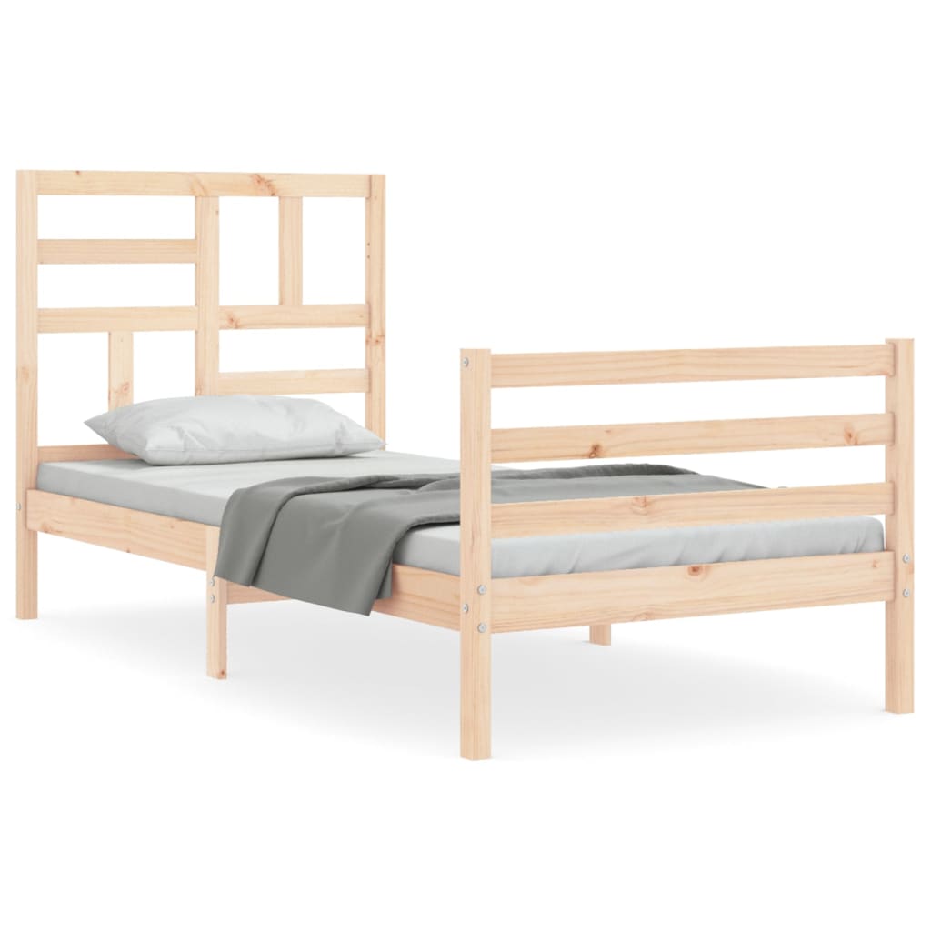 Bed Frame without Mattress Small Single Solid Wood