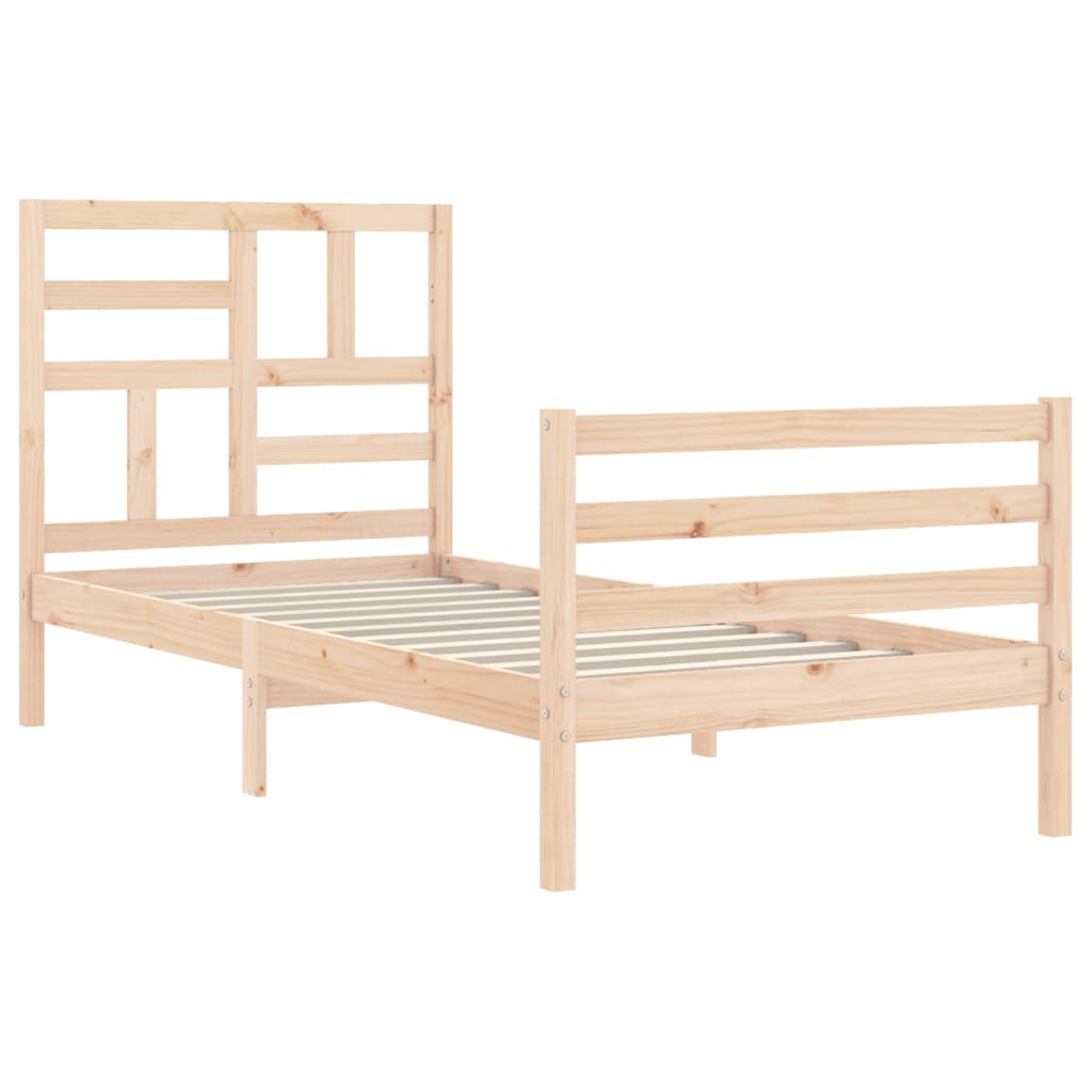 Bed Frame without Mattress Small Single Solid Wood