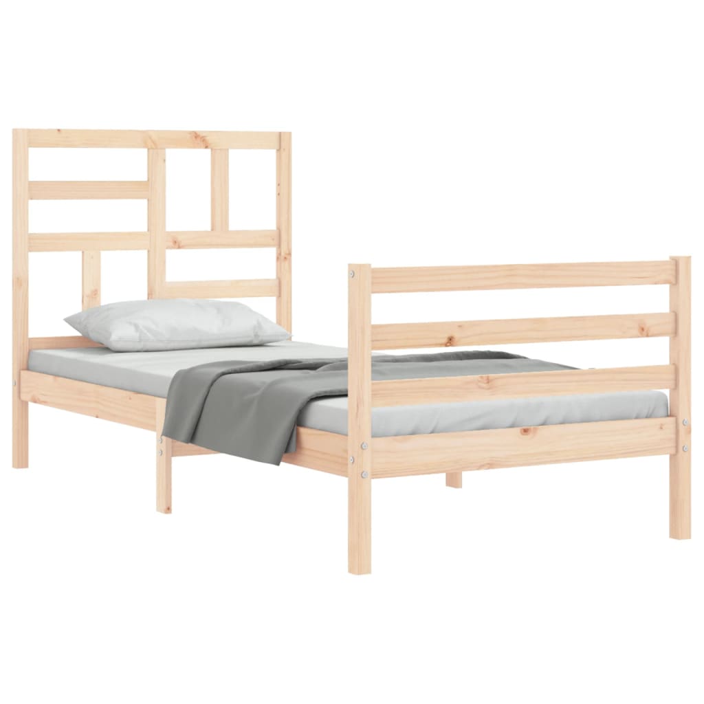 Bed Frame without Mattress Small Single Solid Wood