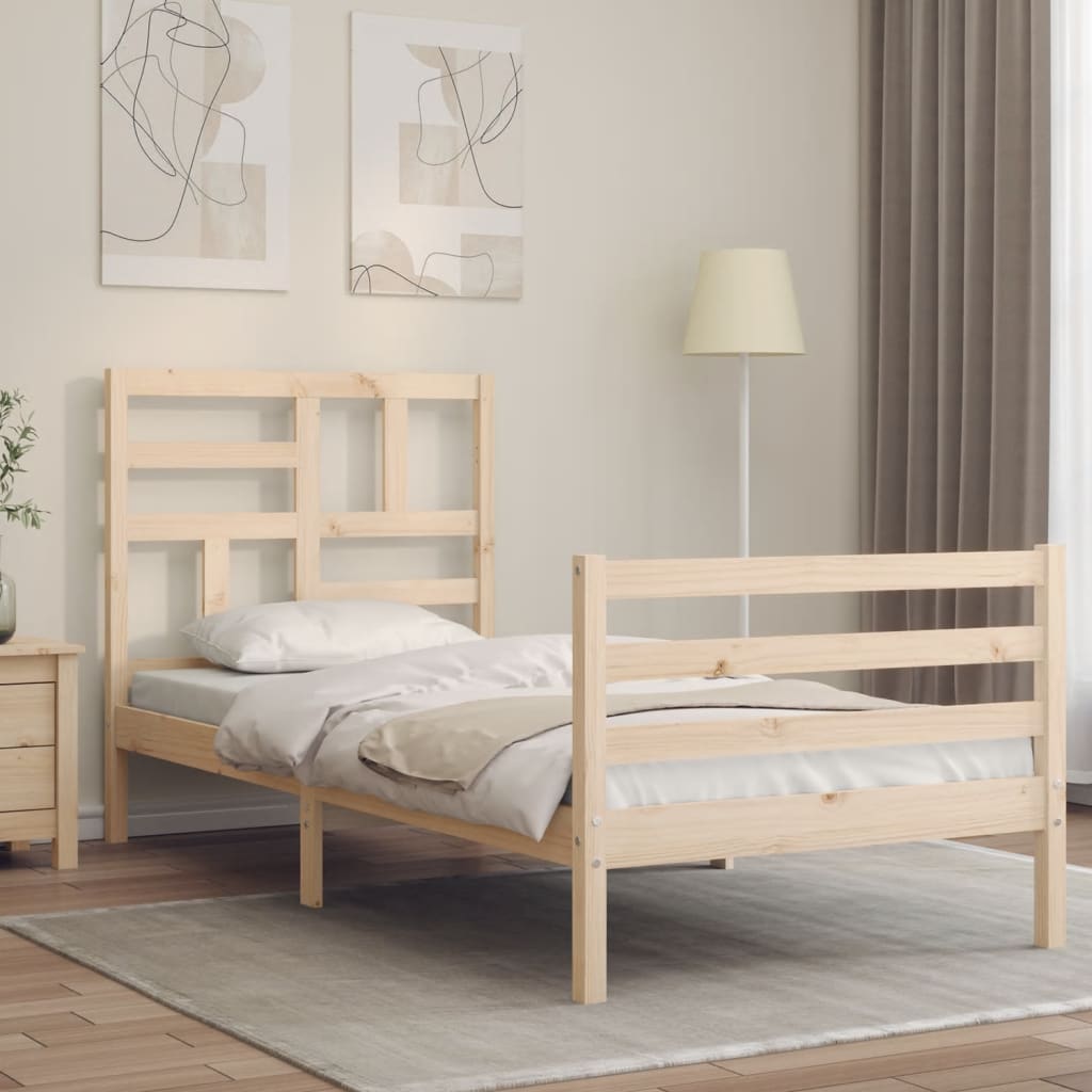 Bed Frame without Mattress Small Single Solid Wood