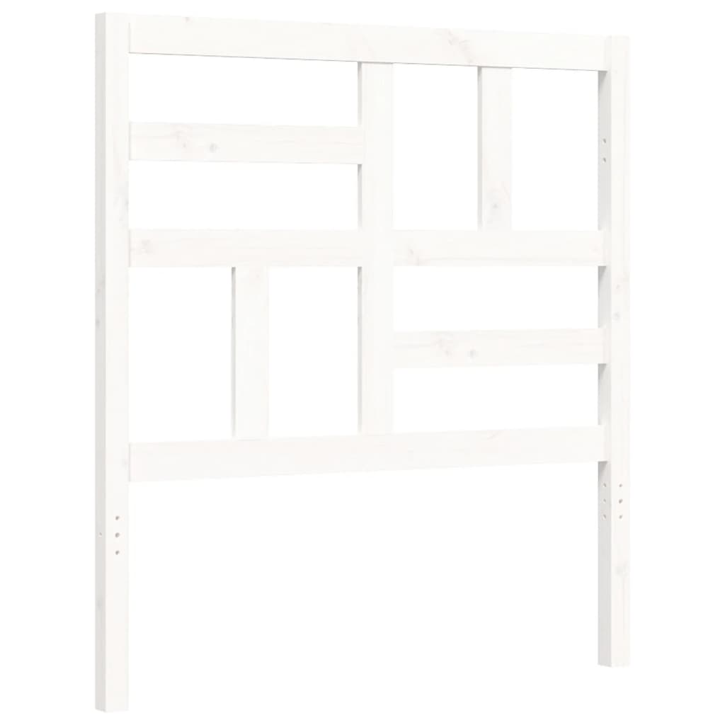 Bed Frame without Mattress White Small Single Solid Wood
