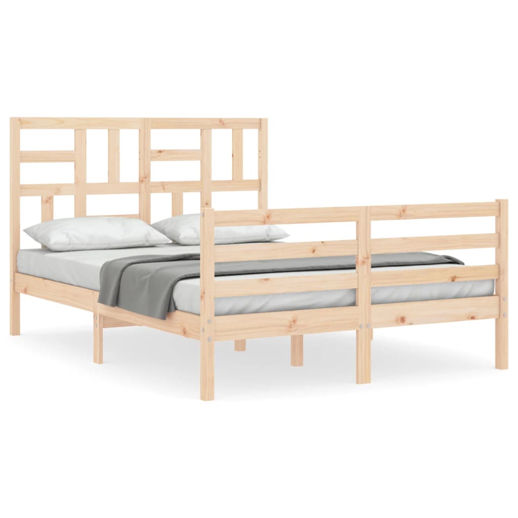 Bed Frame without Mattress Small Double Solid Wood