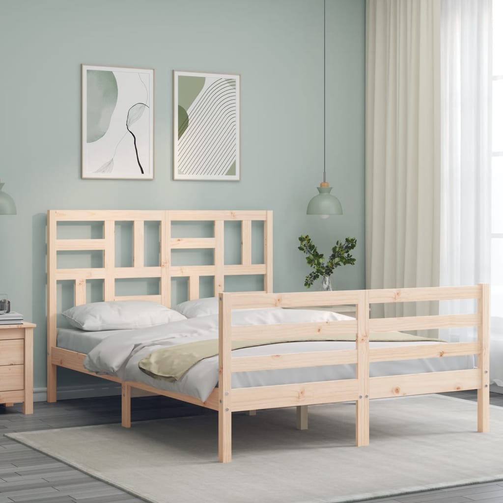 Bed Frame without Mattress 120x200 cm Solid Wood