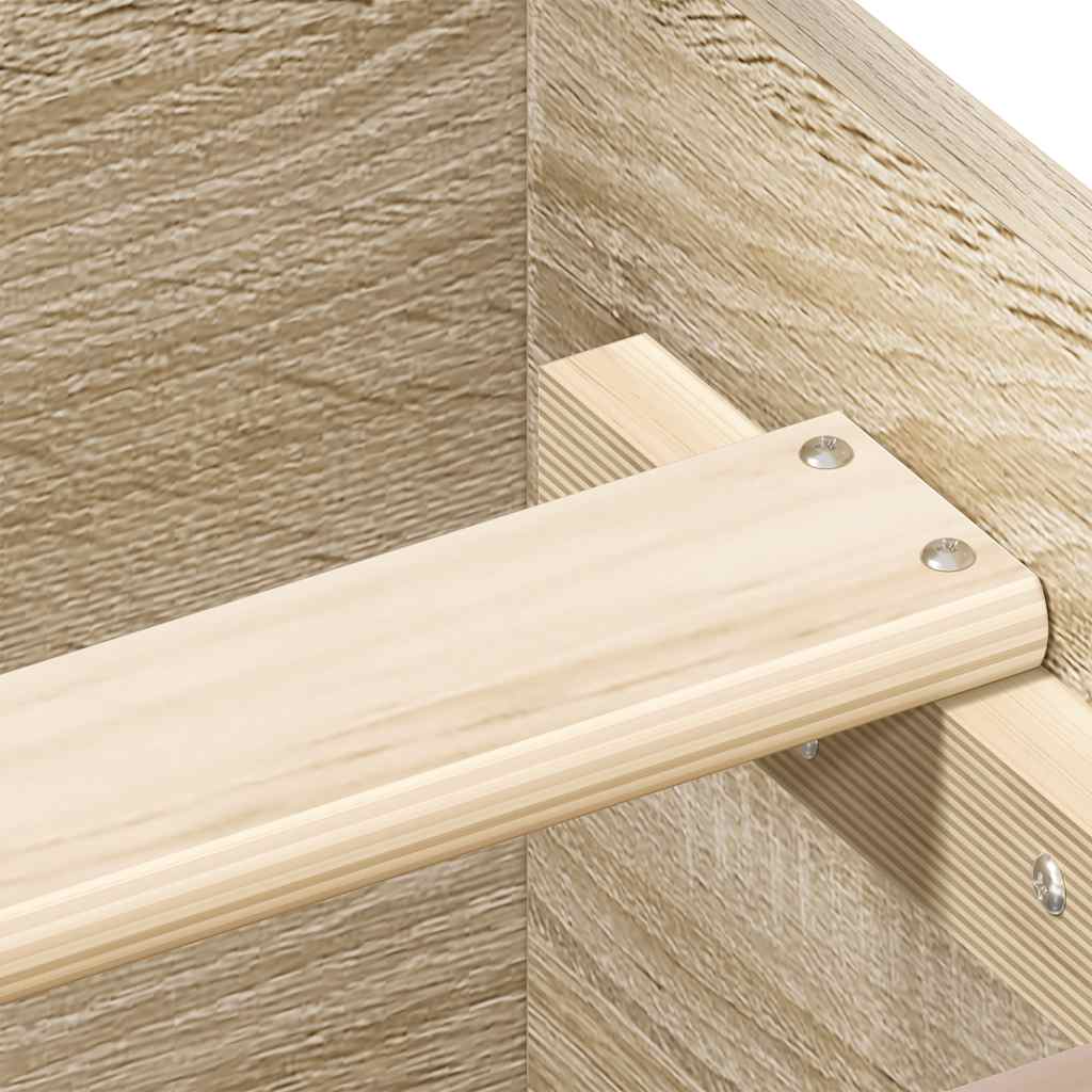 Bed Frame without Mattress Sonoma Oak 100x200 cm Engineered Wood