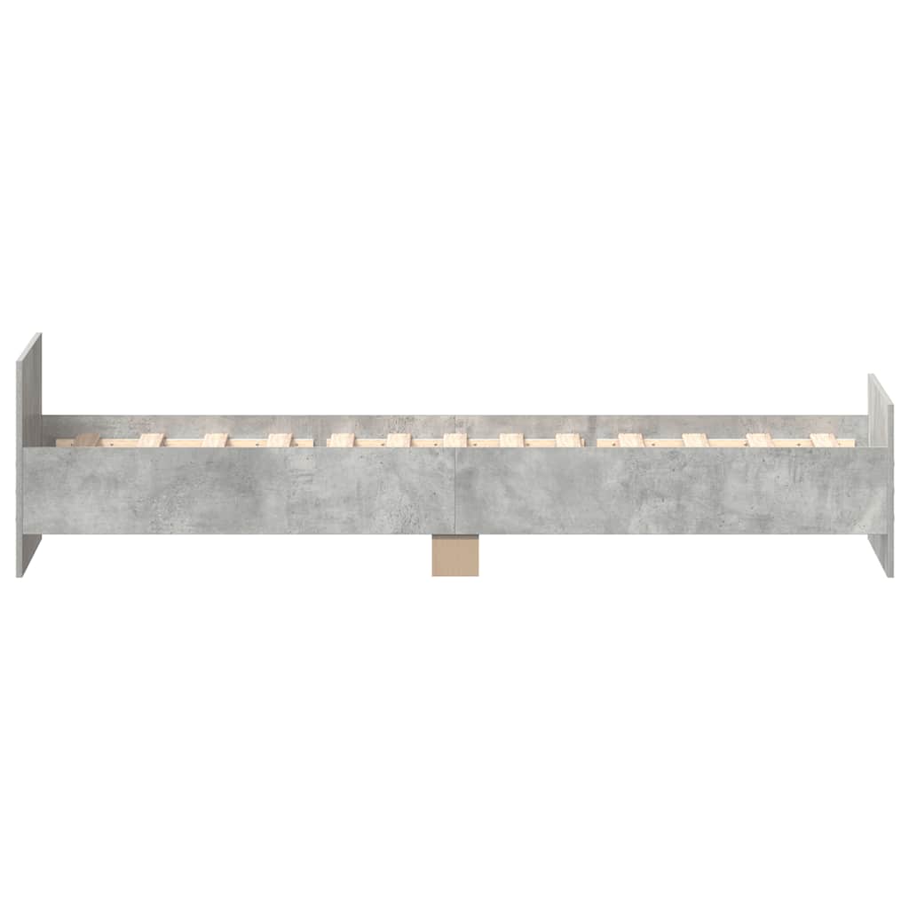 Bed Frame without Mattress Concrete Grey 90x190 cm Single