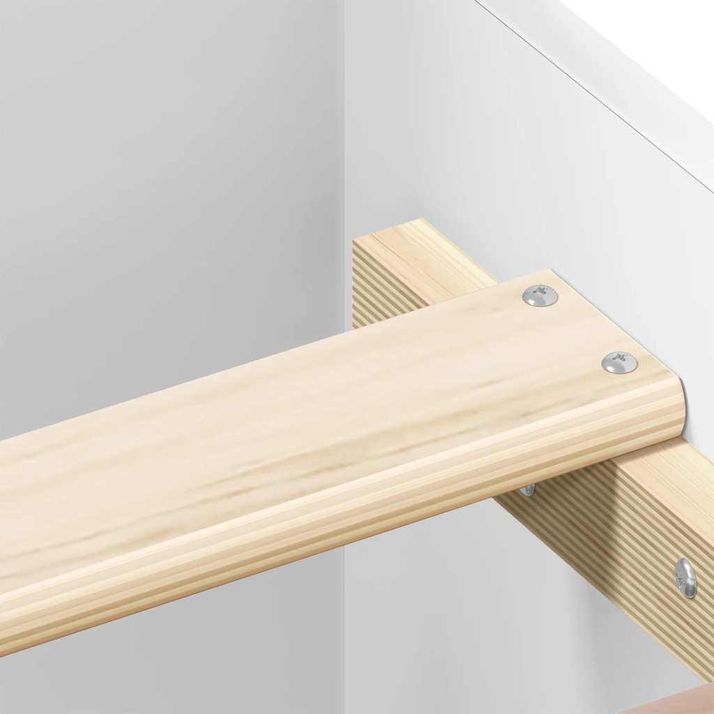 Bed Frame without Mattress White 75x190 cm Small Single  Engineered Wood