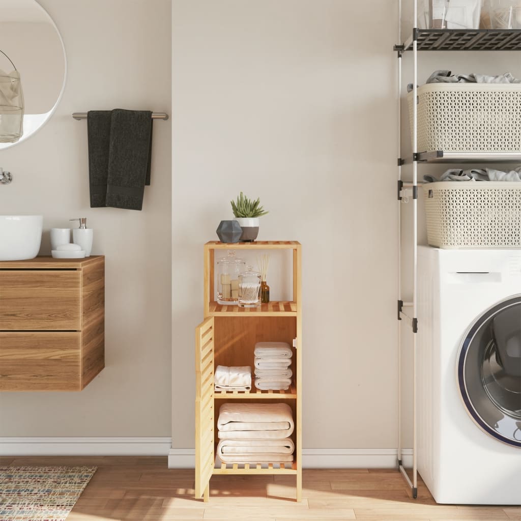 Bathroom Cabinet with Shelf 36x33x87 cm Bamboo