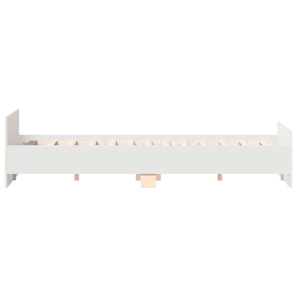 Bed Frame without Mattress White 200x200 cm