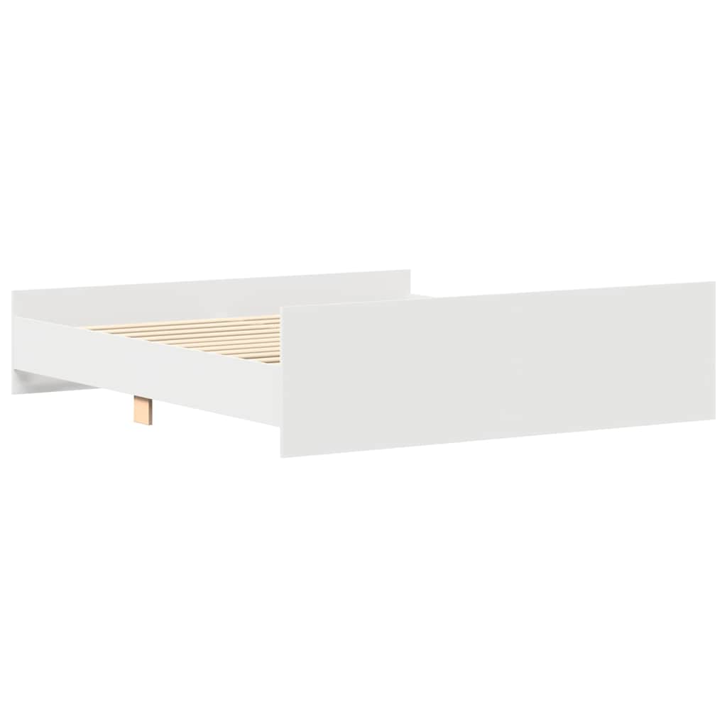 Bed Frame without Mattress White 200x200 cm