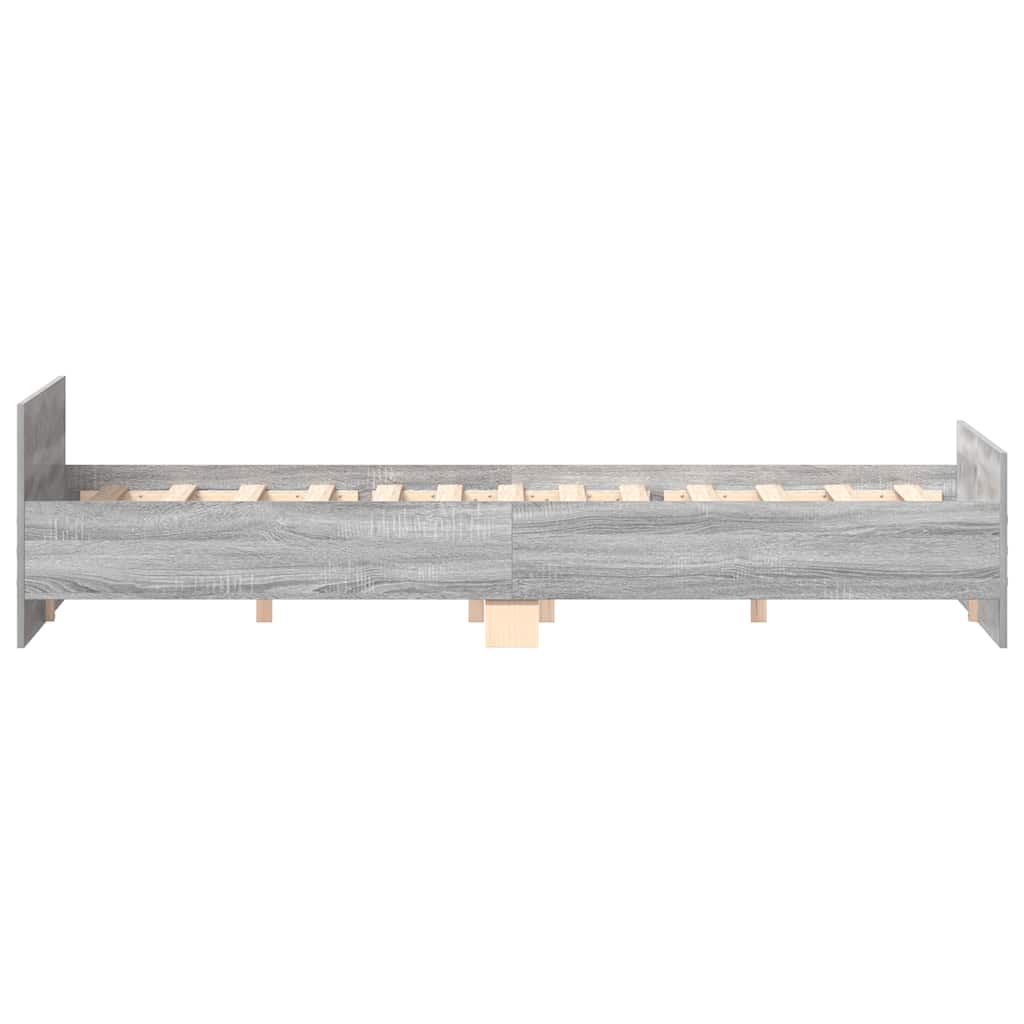 Bed Frame without Mattress Grey Sonoma 200x200 cm