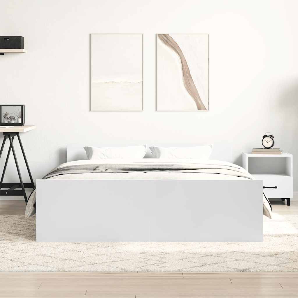 Bed Frame without Mattress White 120x200 cm