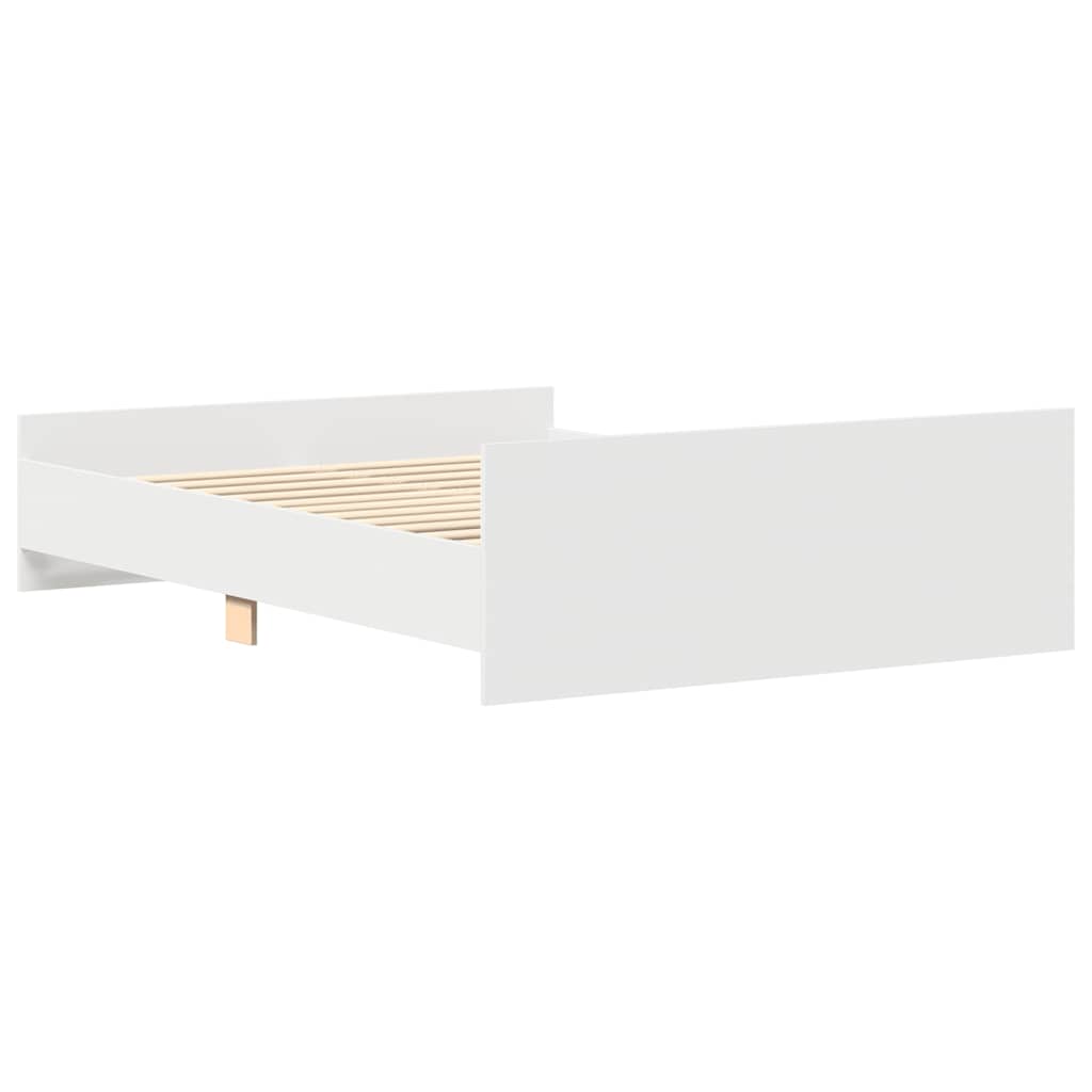 Bed Frame without Mattress White 120x200 cm