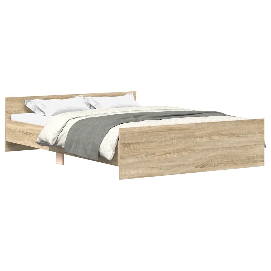 Bed Frame without Mattress Sonoma Oak 120x200 cm