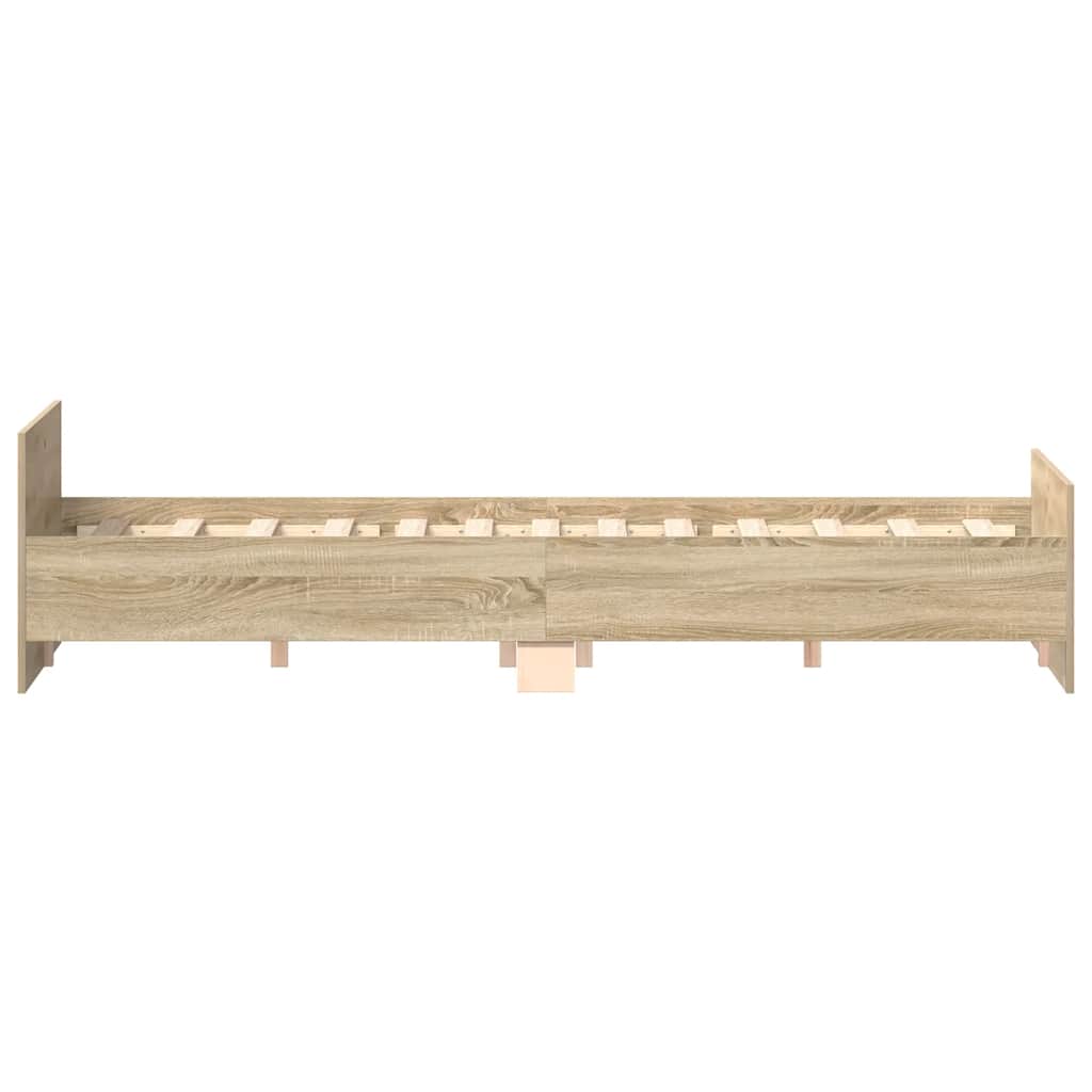 Bed Frame without Mattress Sonoma Oak 120x200 cm