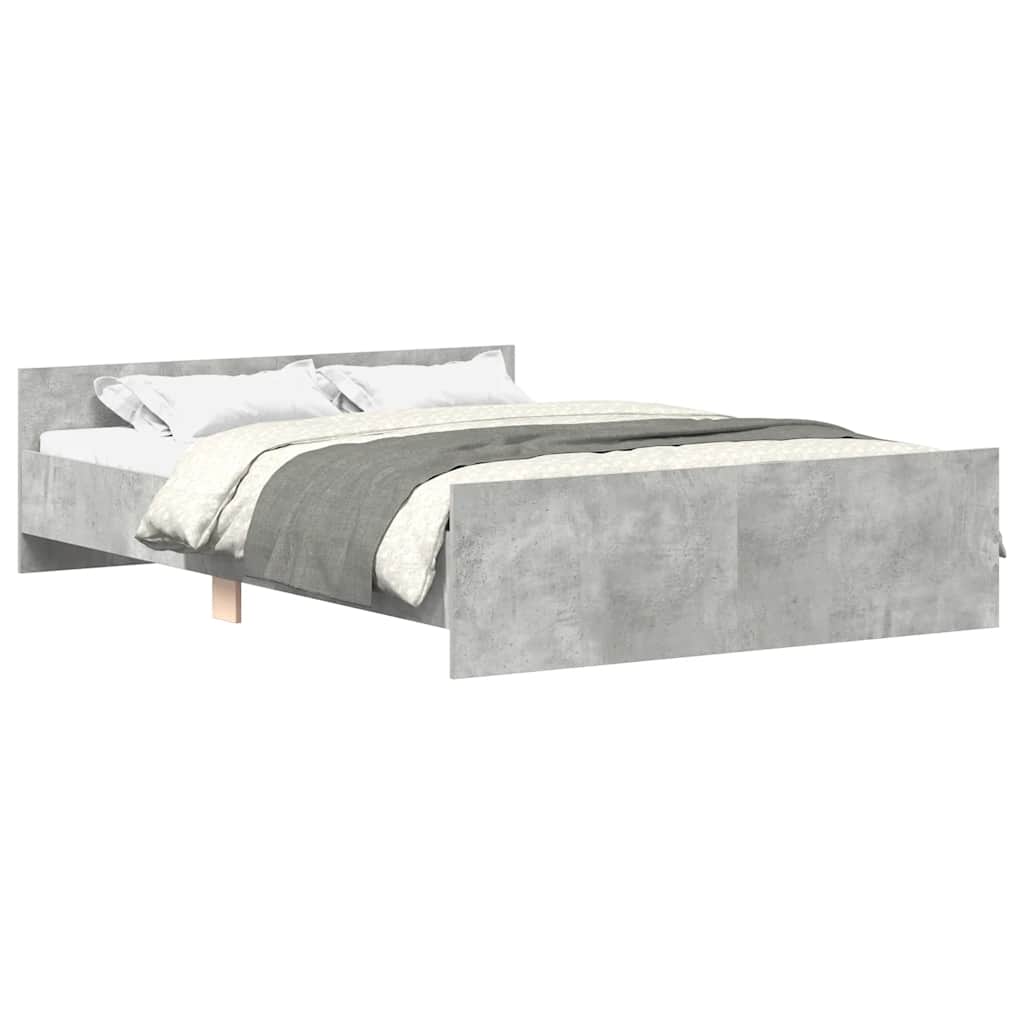 Bed Frame without Mattress Concrete Grey 120x200 cm