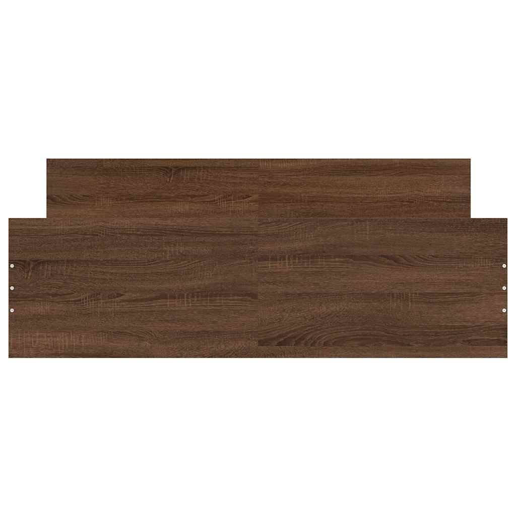 Bed Frame without Mattress Brown Oak 120x200 cm