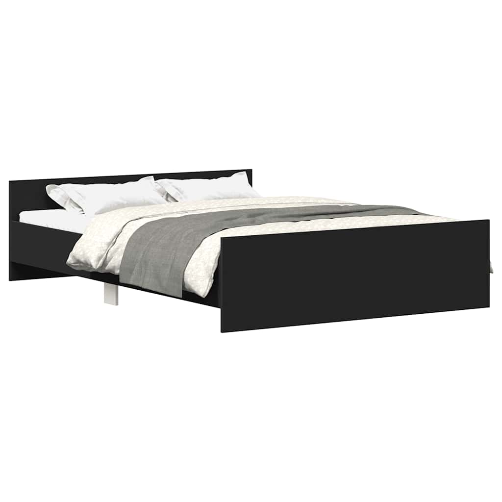 Bed Frame without Mattress Black 140x200 cm