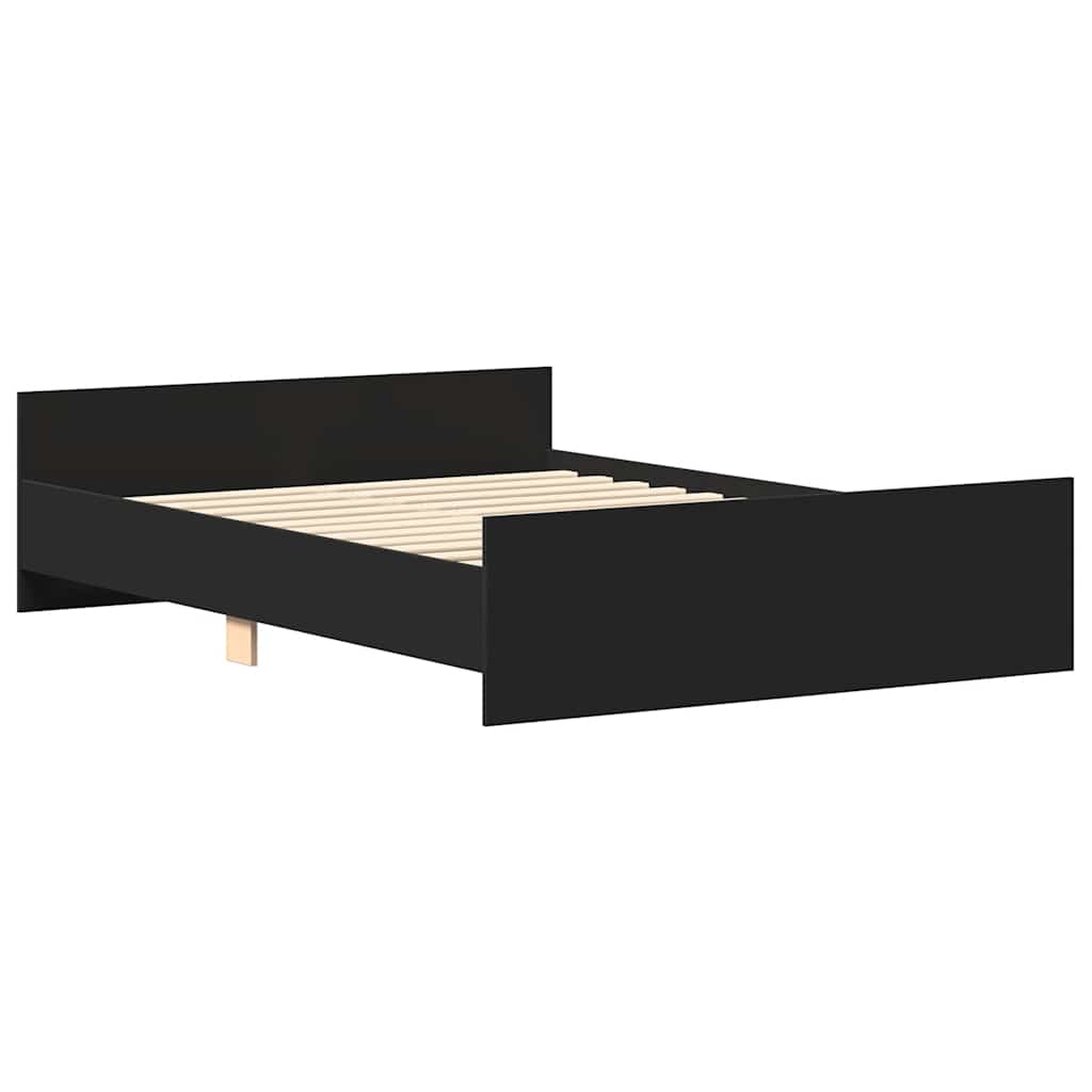 Bed Frame without Mattress Black 140x200 cm