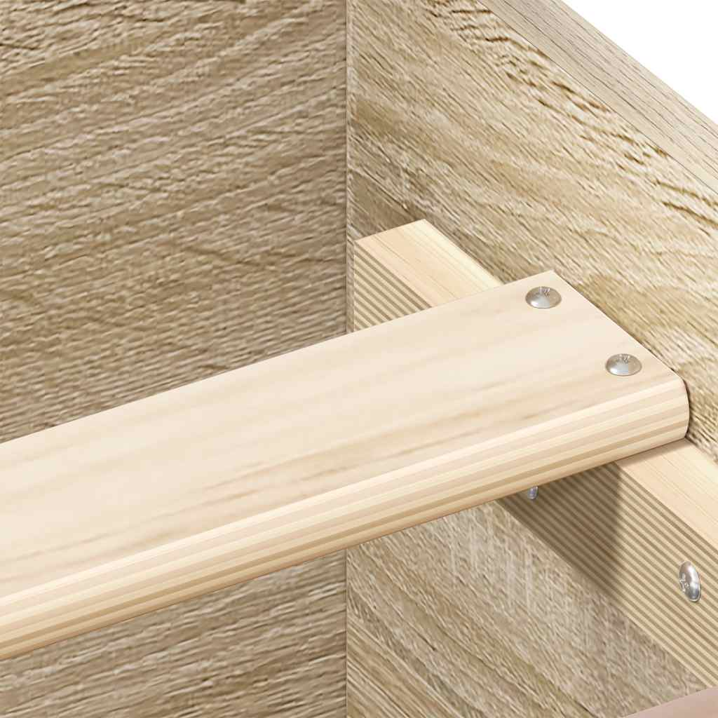 Bed Frame without Mattress Sonoma Oak 140x200 cm