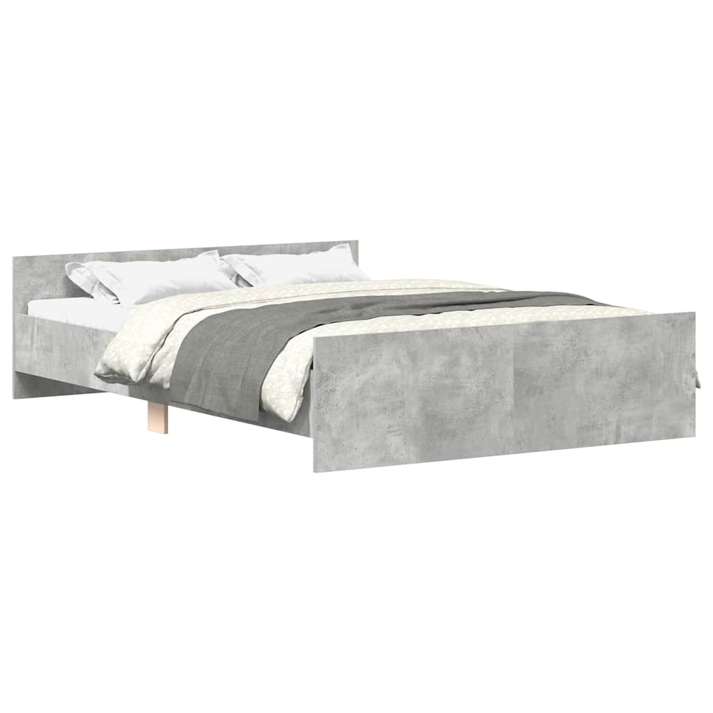 Bed Frame without Mattress Concrete Grey 140x200 cm