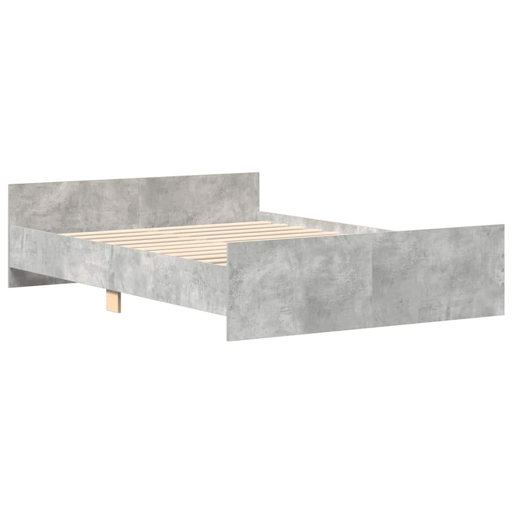 Bed Frame without Mattress Concrete Grey 140x200 cm