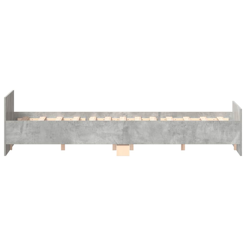 Bed Frame without Mattress Concrete Grey 140x200 cm