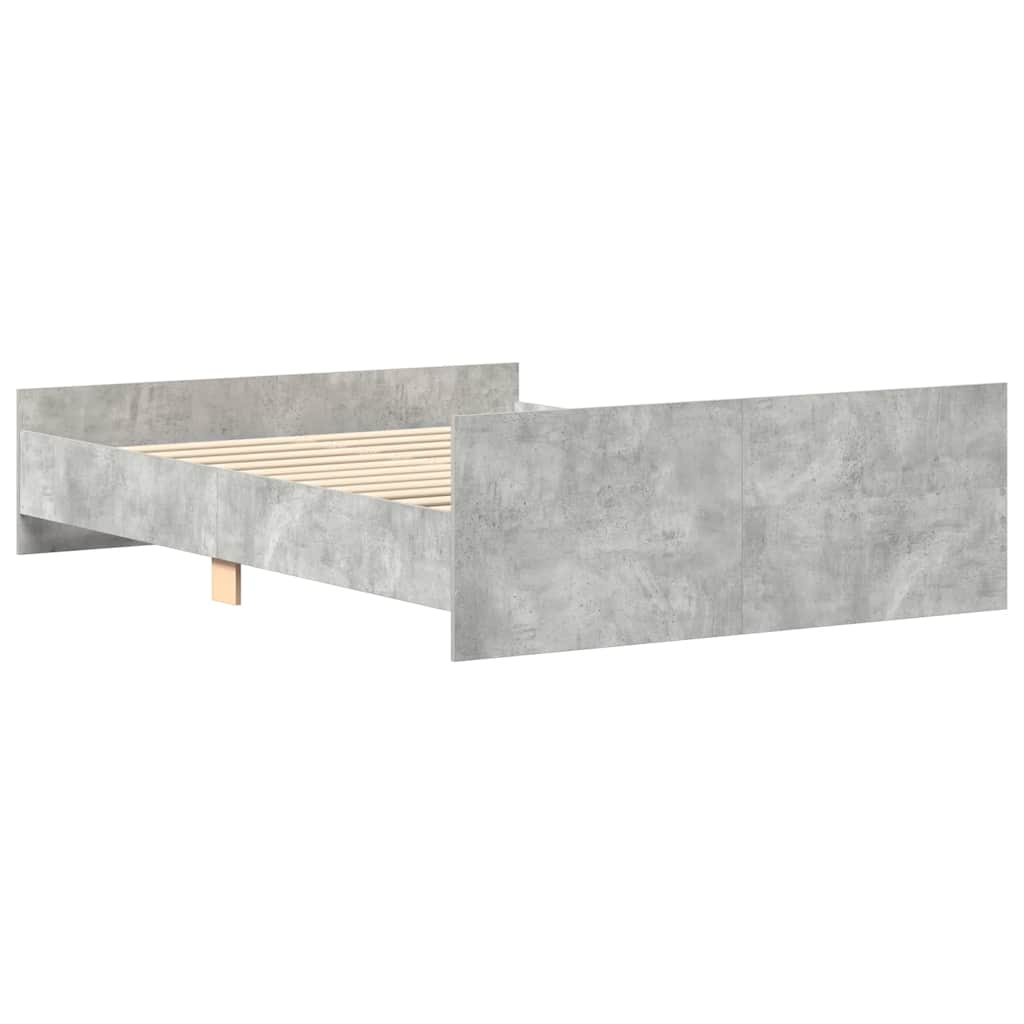 Bed Frame without Mattress Concrete Grey 140x200 cm