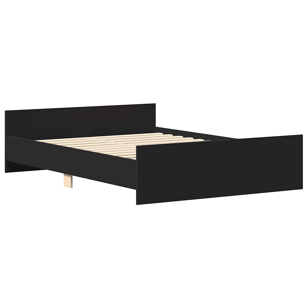 Bed Frame without Mattress Black 150x200 cm King Size