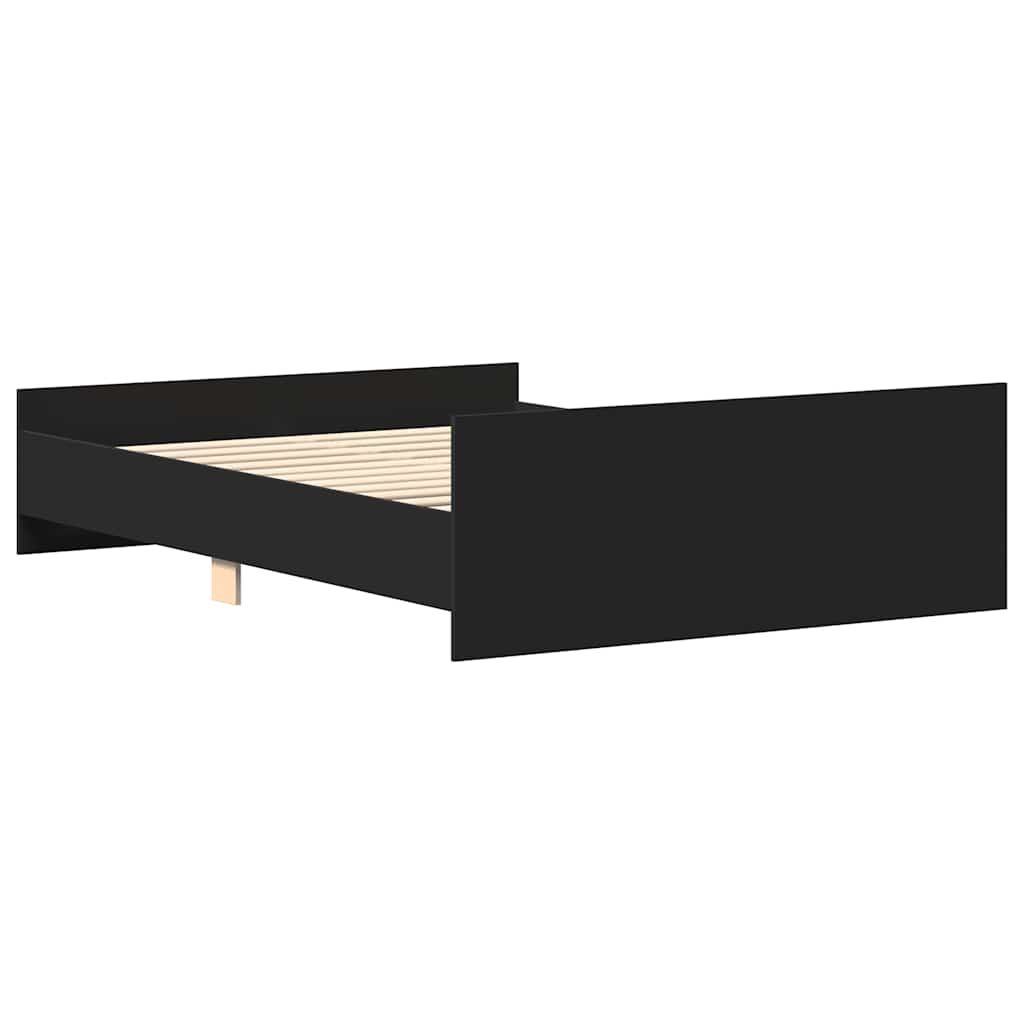 Bed Frame without Mattress Black 150x200 cm King Size