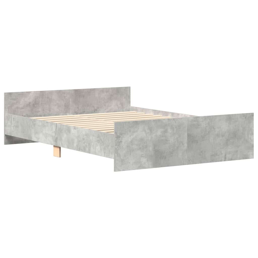 Bed Frame without Mattress Concrete Grey 150x200 cm King Size