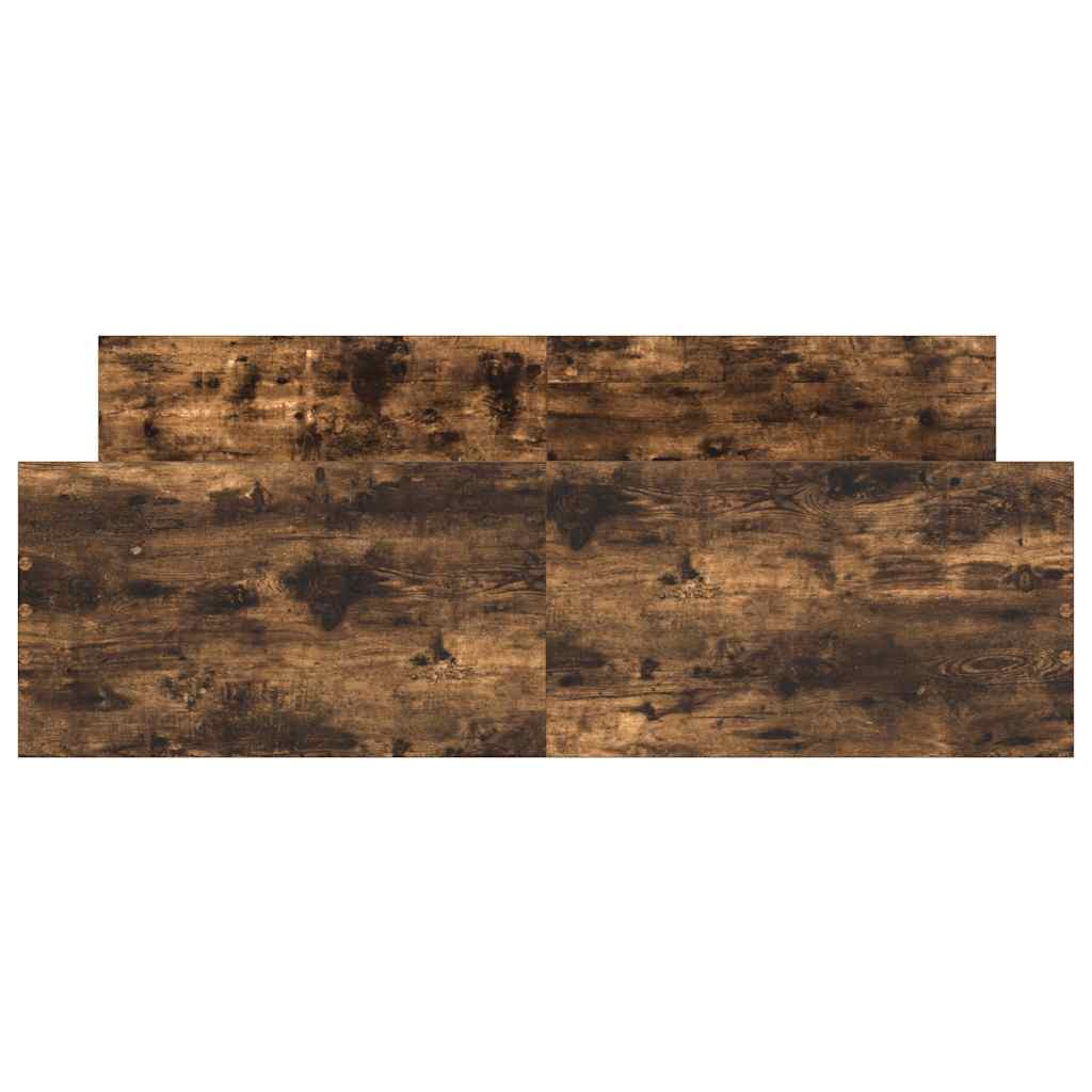 Bed Frame without Mattress Smoked Oak 150x200 cm King Size