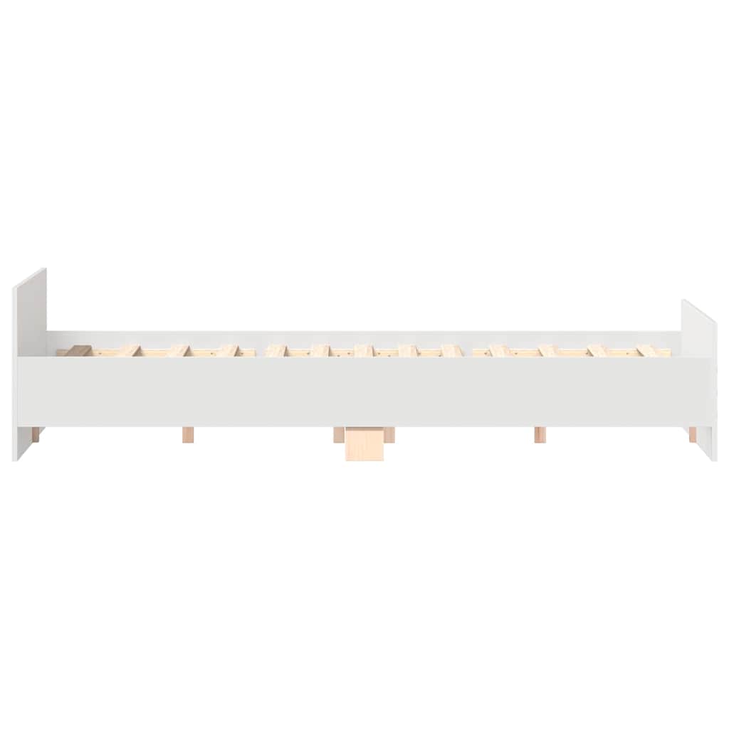 Bed Frame without Mattress White 160x200 cm