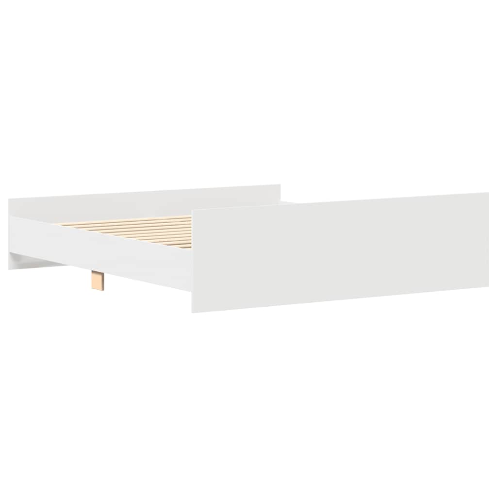 Bed Frame without Mattress White 160x200 cm