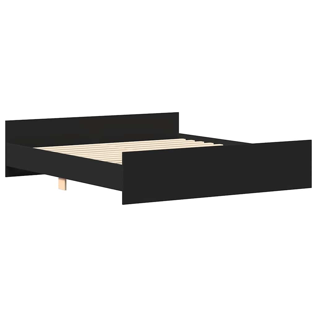 Bed Frame without Mattress Black 160x200 cm