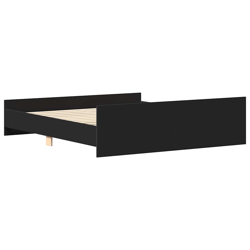 Bed Frame without Mattress Black 160x200 cm
