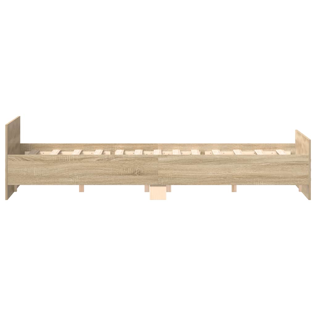 Bed Frame without Mattress Sonoma Oak 160x200 cm