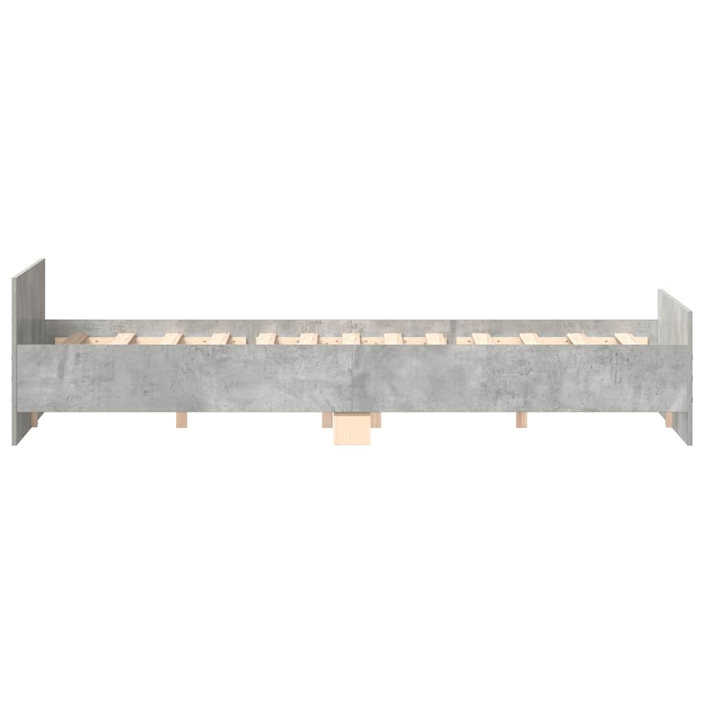 Bed Frame without Mattress Concrete Grey 160x200 cm