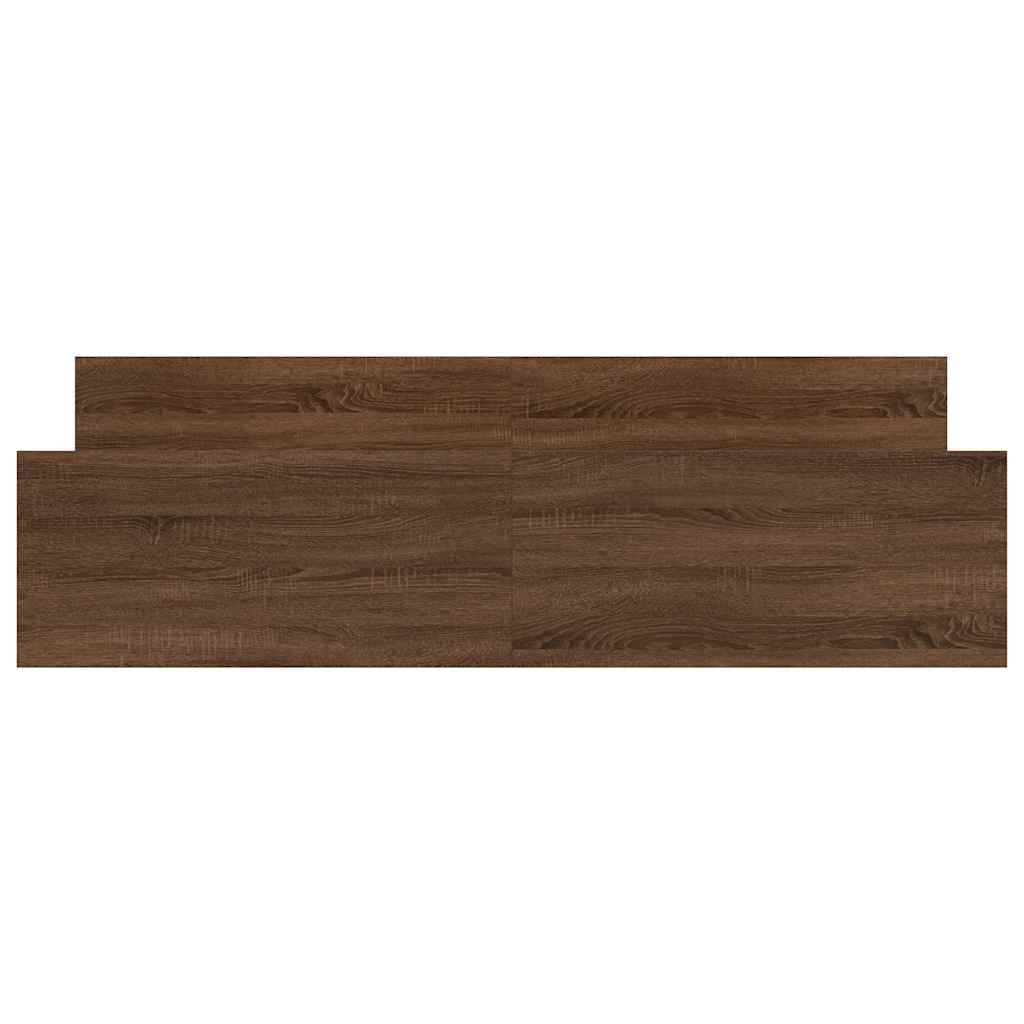Bed Frame without Mattress Brown Oak 160x200 cm