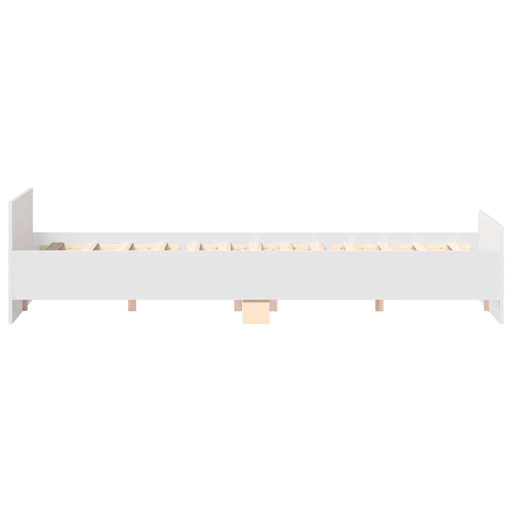 Bed Frame without Mattress White 180x200 cm Super King