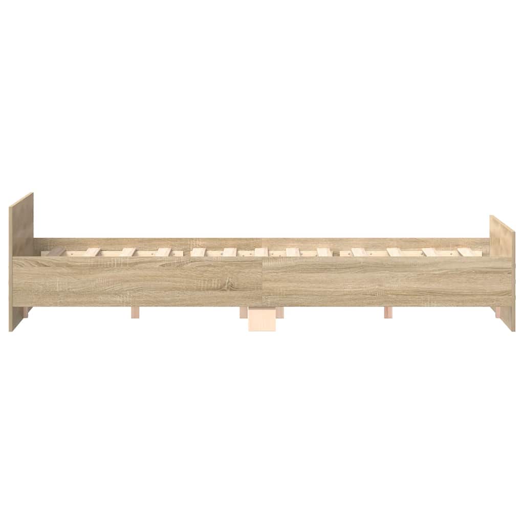 Bed Frame without Mattress Sonoma Oak 180x200 cm Super King