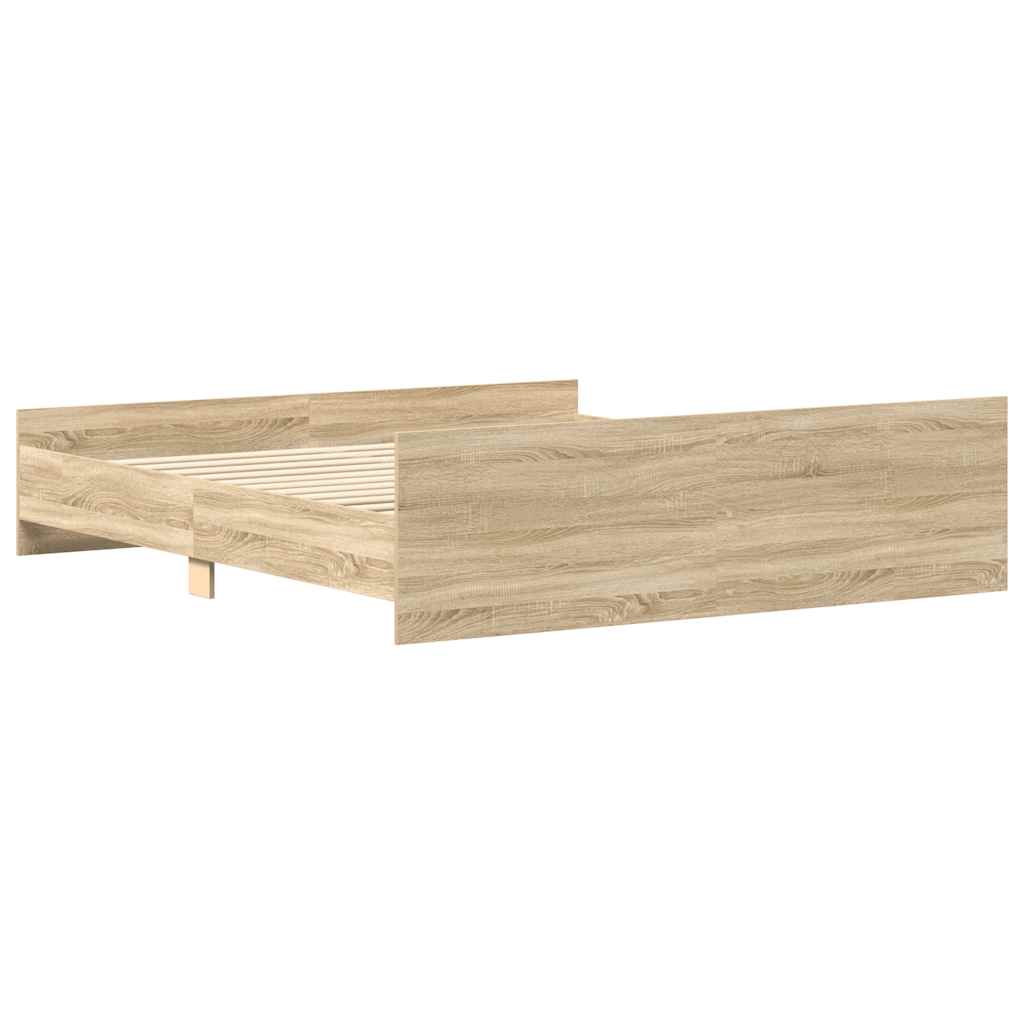 Bed Frame without Mattress Sonoma Oak 180x200 cm Super King