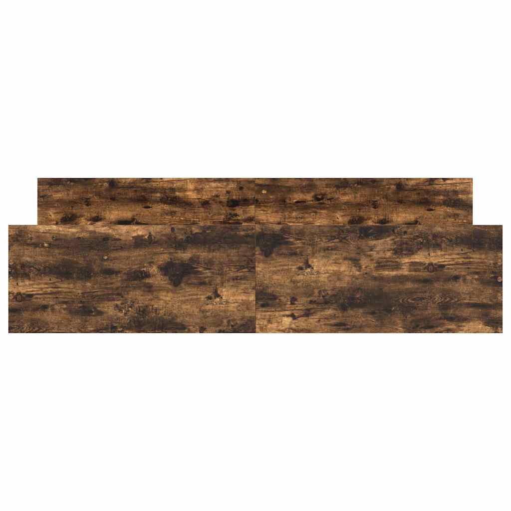 Bed Frame without Mattress Smoked Oak 180x200 cm Super King