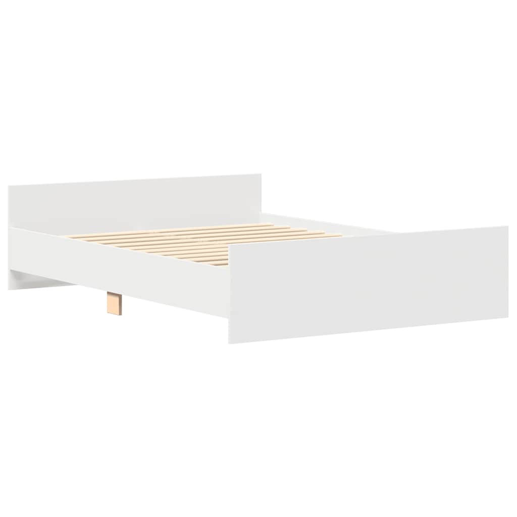 Bed Frame without Mattress White 120x190 cm Small Double